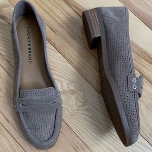 LUCKY BRAND Loafer Soft Perforated Leather Suede